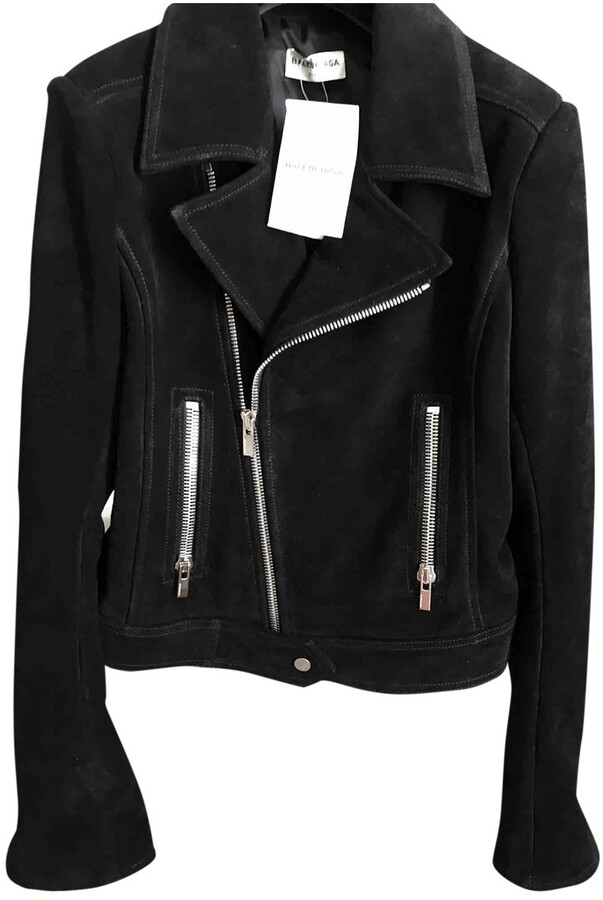 balenciaga suede jacket