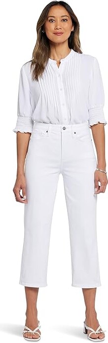 NYDJ Joni High-Rise Relaxed Capri in Optic White Women's Jeans Optic White : 12 23, Cotton/Denim/Elastane