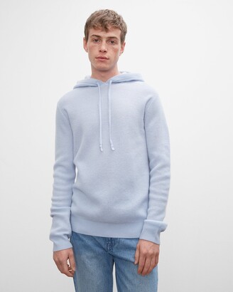 light blue pullover moletom com capuz