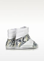 Thumbnail for your product : McQ Marbled Leather High-top Sneaker