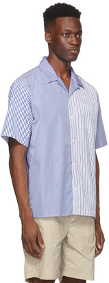 Norse Projects Blue & White Stripe Print Carsten Camp Shirt