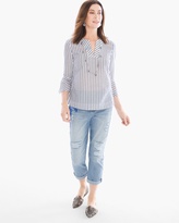 Thumbnail for your product : Striped Flare-Sleeve Top