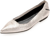 Thumbnail for your product : CNC Costume National Metallic Point-Toe Ballerina Flat, Silver