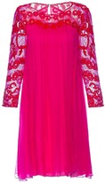 Thumbnail for your product : Nissa - Silk Dress With Lace Sleeves