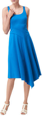 LK Bennett Livi Jersey Fit And Flare Dress, Andaman Blue
