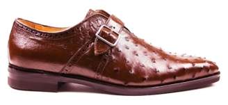 Zelli Classic Exotics Antonio Monk Strap Ostrich Leather Shoe