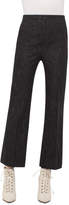 Thumbnail for your product : Akris Cara Cropped Full-Leg Denim Pants, Black