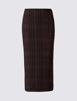 Thumbnail for your product : Marks and Spencer Checked Side Split A-Line Midi Skirt