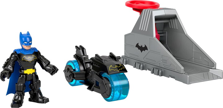 Fisher-Price Imaginext DC Super Friends Launcher Set with 3-inch Batman Action Figure, Toy Vehicle & Housing Unit