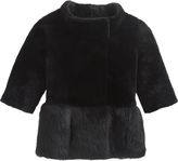 Thumbnail for your product : Barneys New York Short Sleeve Shearling Jacket-Black