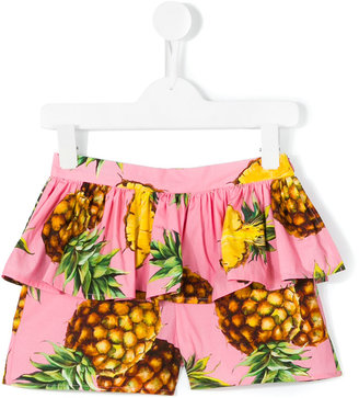 Dolce & Gabbana Kids - pineapple print rara shorts - kids - Cotton - 5 yrs