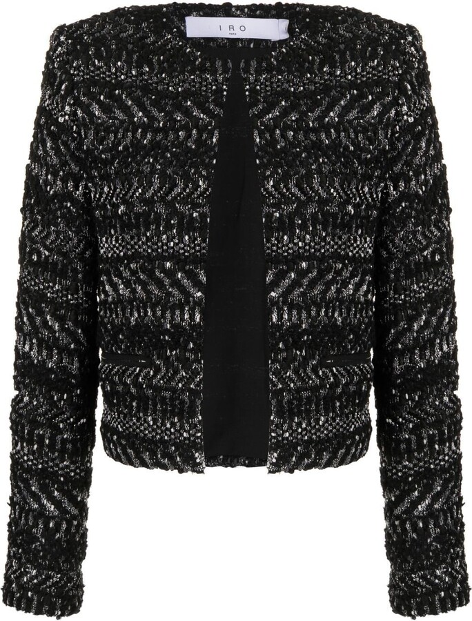 Lurex Tweed Frill Sleeve Jacket - Women - Ready-to-Wear