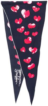 Moschino heart print scarf