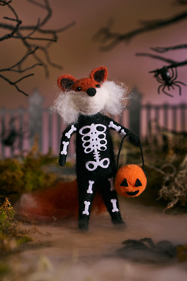 Spooky Skeleton Fox Felt Critter at Terrain