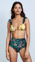 Thumbnail for your product : PatBO Floral Ruffle Strap Triangle Top