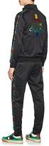 Thumbnail for your product : Marcelo Burlon County of Milan County of Milan X Kappa Men's Logo-Embroidered Tech-Jersey Track Pants - Black