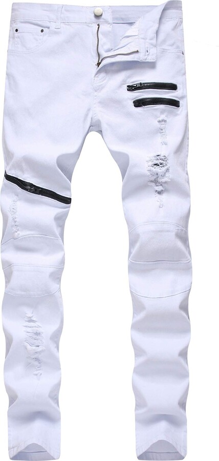Ripped Men White Jeans | Shop The Largest Collection | ShopStyle UK