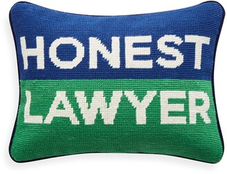 Jonathan Adler Honest Lawyer Needlepoint Pillow