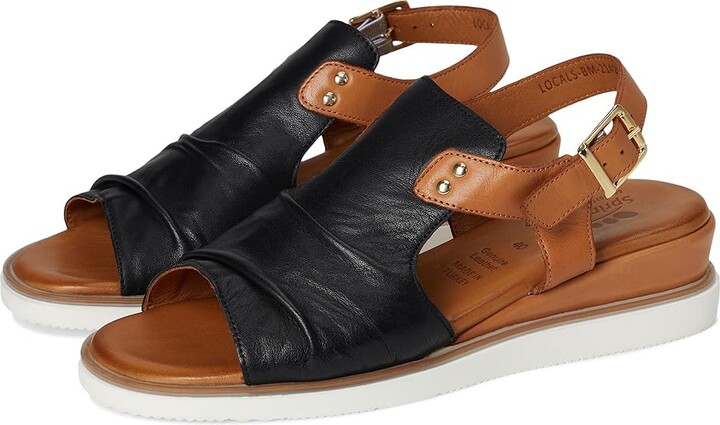Spring Step Locals Women's Sandals Black : EU 39 (US Women's 8.5) M Leather
