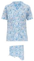 Thumbnail for your product : Derek Rose Ledbury 23 Cotton Pyjamas - Womens - Light Blue