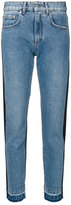 Thumbnail for your product : MSGM denim Two Tone straight leg jeans