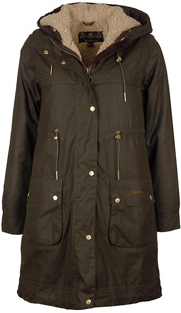 waxed parka coat womens