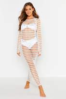 Thumbnail for your product : boohoo Premium Knitted Maxi Beach Dress