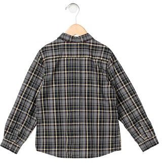 Bonpoint Boys' Plaid Button-Up Shirt