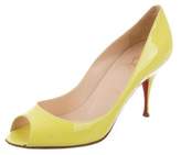Thumbnail for your product : Christian Louboutin Patent Leather Peep-Toe Pumps