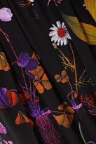 Thumbnail for your product : Stella McCartney Christine Floral-print Silk-crepe Straight-leg Pants - Black