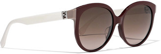 Fendi Round-frame Two-tone Acetate Sunglasses