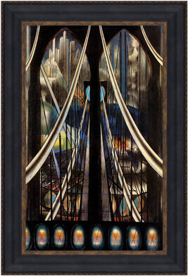 Vault W Artwork The Brooklyn Bridge 1922 by Joseph Stella Framed Painting Print