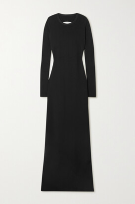 Givenchy Open-back Cutout Knitted Maxi Dress - Black