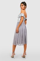 Thumbnail for your product : boohoo Bridesmaid Occasion Sequin Bardot Midi Dress