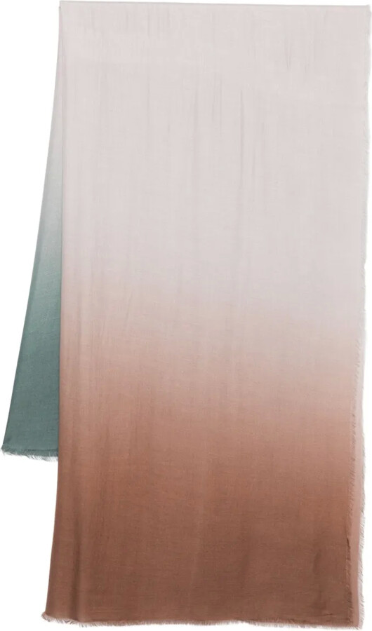 D'aniello Ombre Frayed-Edge Scarf