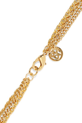 Ben-Amun Gold-tone stone necklace