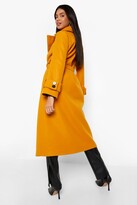 Thumbnail for your product : boohoo Belted Button Detail Wool Look Trench Coat