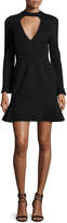 Thumbnail for your product : n/nicholas Long-Sleeve Lace-Trim Mini Dress, Black