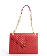 Thumbnail for your product : Saint Laurent lipstick red quilted leather 'SL' monogram shoulder bag