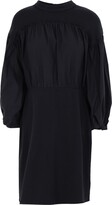 Thumbnail for your product : Topshop Black Poplin Mix Drama Sleeve Short Dress Black