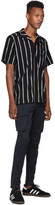 Thumbnail for your product : Bather Black and Green Striped Camp Shirt