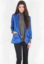 Thumbnail for your product : Smythe Pajama Blazer in Cobalt with Black Pipe -