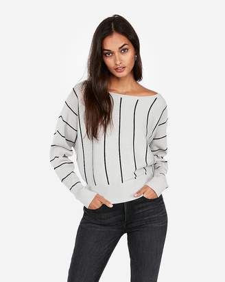 Express Petite Striped Dolman Sleeve Sweater
