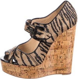 Christian Louboutin Canvas Animal Print Pumps