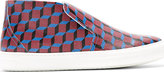 Thumbnail for your product : Pierre Hardy Red Cube Print Slip-On Sneakers
