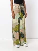 Thumbnail for your product : Off-White floral-print wide-leg trousers