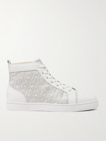 Thumbnail for your product : Christian Louboutin Louis Smooth And Logo-Print Patent-Leather High-Top Sneakers