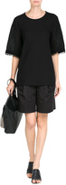 Thumbnail for your product : Maison Margiela Cotton T-Shirt with Contrast Tweed Sleeves