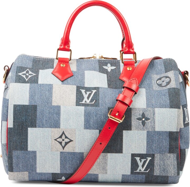 Louis Vuitton Blue Monogram Denim Limited Edition Sunburst PM Bag