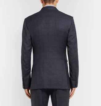 Tom Ford Navy O'connor Slim-Fit Prince Of Wales Checked Wool Suit Jacket